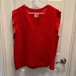 Red Sleeveless Top